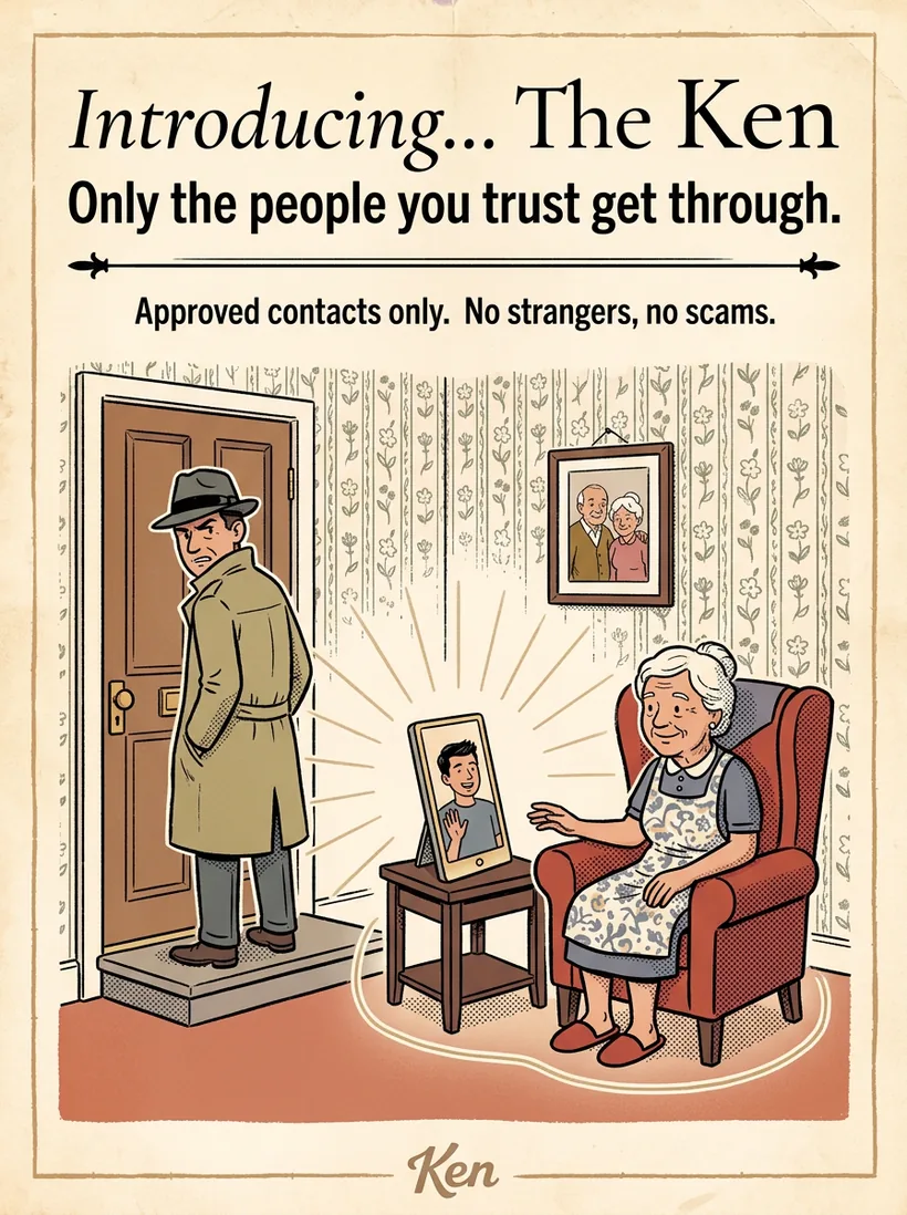 Vintage poster: The Ken keeps scammers out
